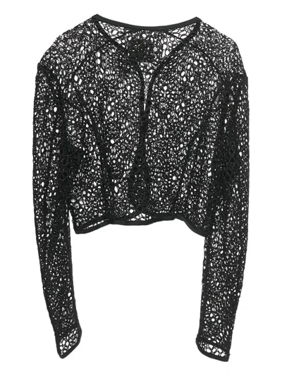 Pre-owned Ingie Paris  Guipure Top In Black
