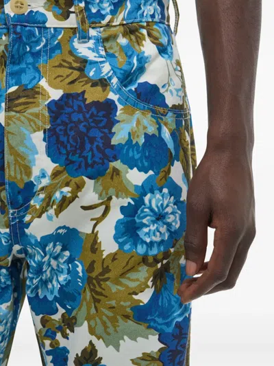 Fursac Five-pockets Twill Trousers In Blue