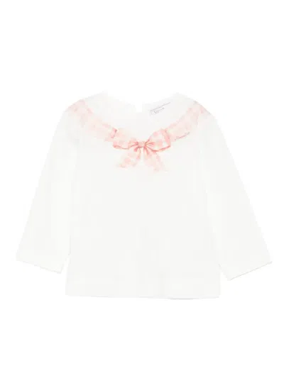 Monnalisa T-shirt Mit Schleife In White
