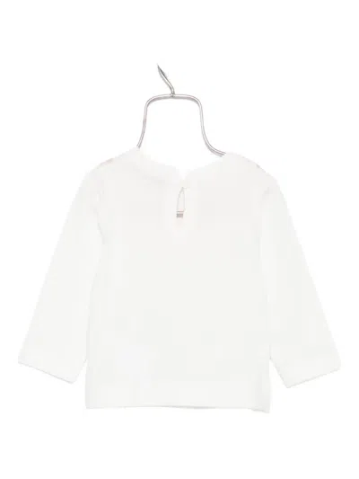 Monnalisa T-shirt Mit Schleife In White