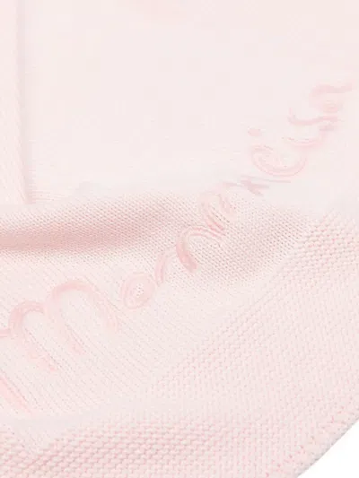 Monnalisa Embroidered Cotton Baby Blanket