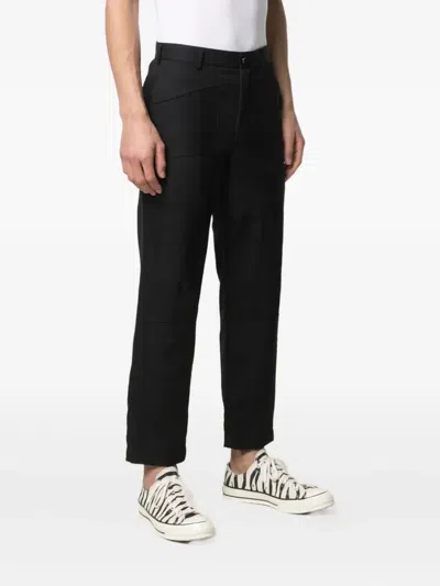 Black Comme Des Garçons High-waist Tailored Trousers In Black