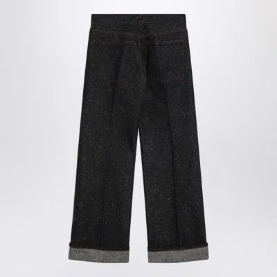 Burberry Indigo Jeans With Turn-ups In Black