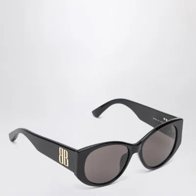 Balenciaga Nano Round Sunglasses In Black