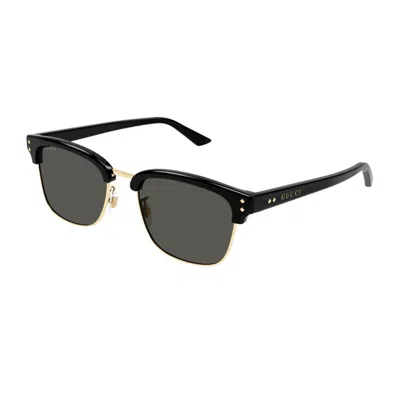 Gucci Gg1897sk Linea Institutional Logo 001 Black Grey Sunglasses In Black