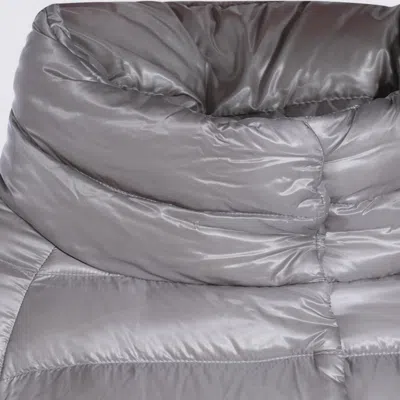 Herno High Collar Quilted Down Jacket In Gray