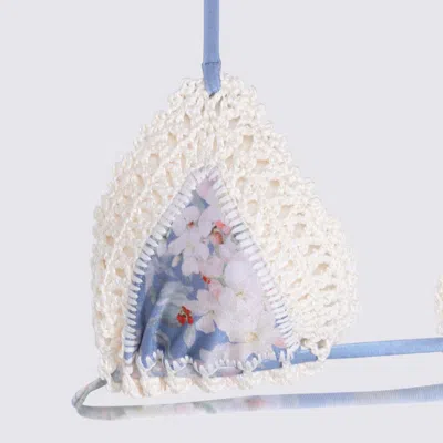 Zimmermann Cascadian Crochet Swimsuit In Blue