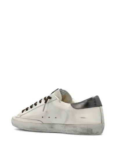 Golden Goose Super-star Sneakers With Lizard Effect Star And Grey Heel Tab In Multi