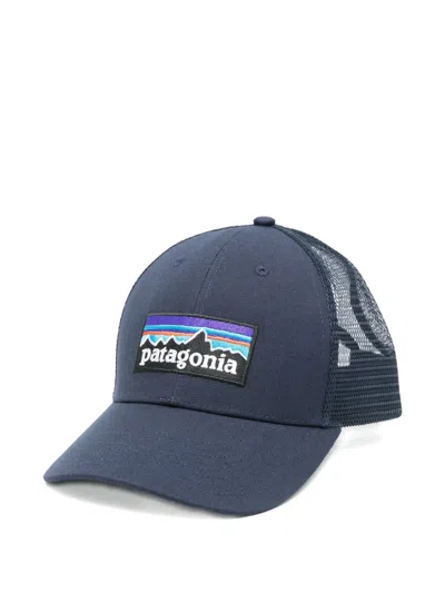Patagonia Logo-patch Cotton Trucker Cap In Blue