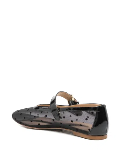 Fabio Rusconi Polka-dot Mesh Ballet Flats In Black