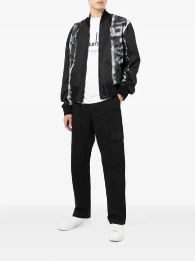 Dunhill Printed Bomber Jacket In Black