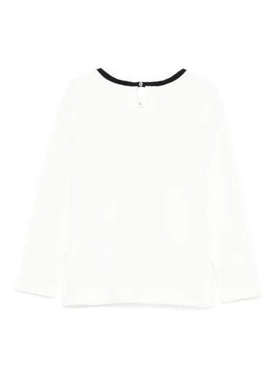 Monnalisa Embellished Long-sleeve Top In White