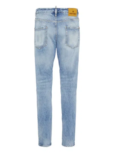 Dsquared2 Logo-patch Jeans In Blue
