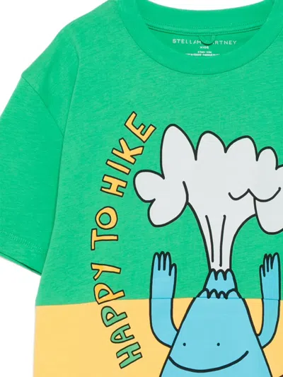 Stella Mccartney Volcano-print T-shirt In Green