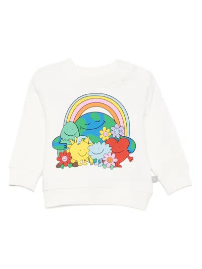 Stella Mccartney Rainbow-print Sweatshirt In White
