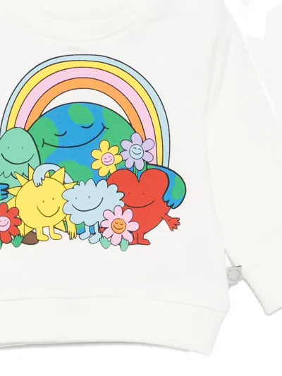 Stella Mccartney Rainbow-print Sweatshirt In White