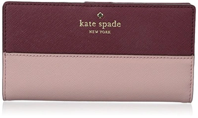 Kate Spade New York Cedar Street Stacy Bifold In Pink Bonnet/merlot