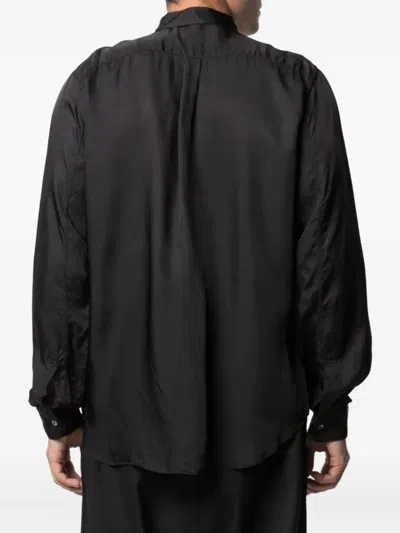 Black Comme Des Garçons Tiger-embroidered Shirt In Black