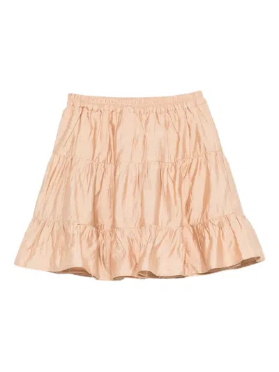 Donsje Tiered Ruffle Skirt In Pink
