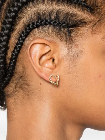 Maje Rhinestone-embellished Heart-shaped Earrings