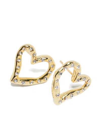 Maje Rhinestone-embellished Heart-shaped Earrings