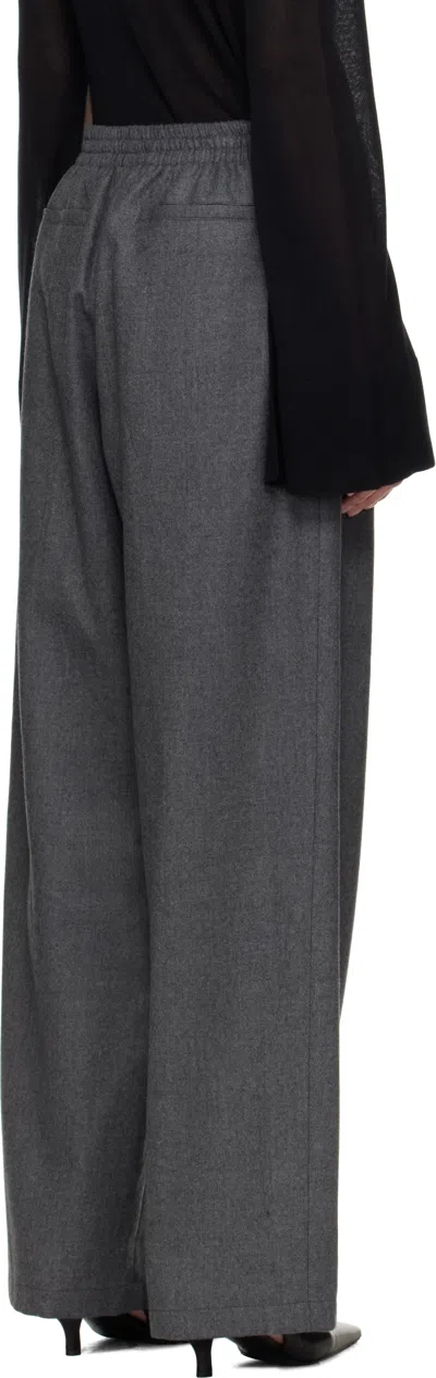 Le17septembre Gray Drawstring Easy Wool Trousers