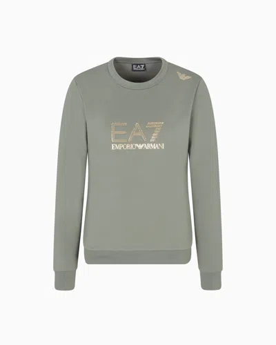 Ea7 Evolution Stretch Viscose-blend Crew-neck Sweatshirt