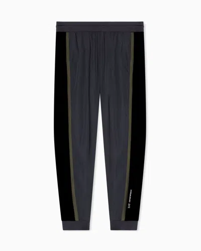 Ea7 Athletic Colour Block Joggers In A Nylon And Viscose Blend