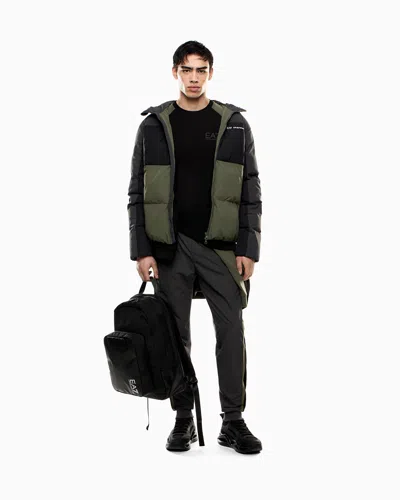 Ea7 Athletic Colour Block Joggers In A Nylon And Viscose Blend