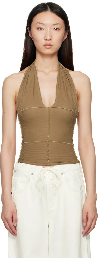 Baserange Tan Cinder Top In Brown