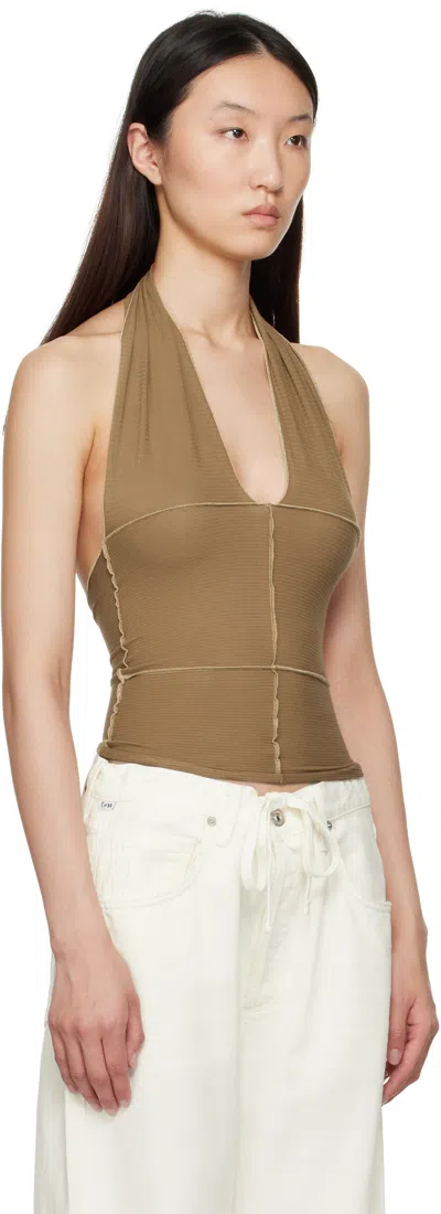 Baserange Tan Cinder Top In Brown