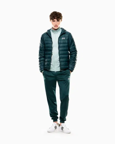 Ea7 Core Identity Packable Down Jacket With Hood