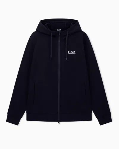 Ea7 Core Identity Cotton-blend Hooded Sweatshirt