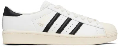 Adidas Originals Superstar Vintage Ostrich-effect Leather Sneakers In White