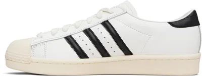 Adidas Originals Superstar Vintage Ostrich-effect Leather Sneakers In White