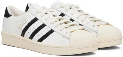 Adidas Originals Superstar Vintage Ostrich-effect Leather Sneakers In White