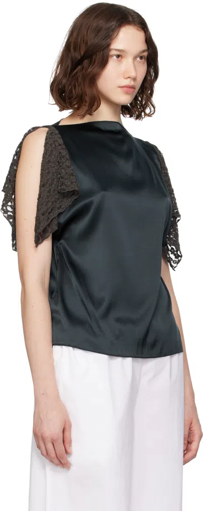 Baserange Navy Olin Blouse In Blue