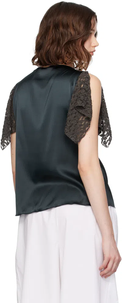 Baserange Navy Olin Blouse In Blue