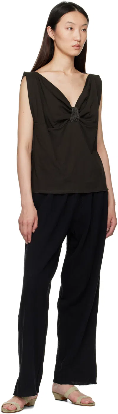 Baserange Brown Arin Tank Top In Black
