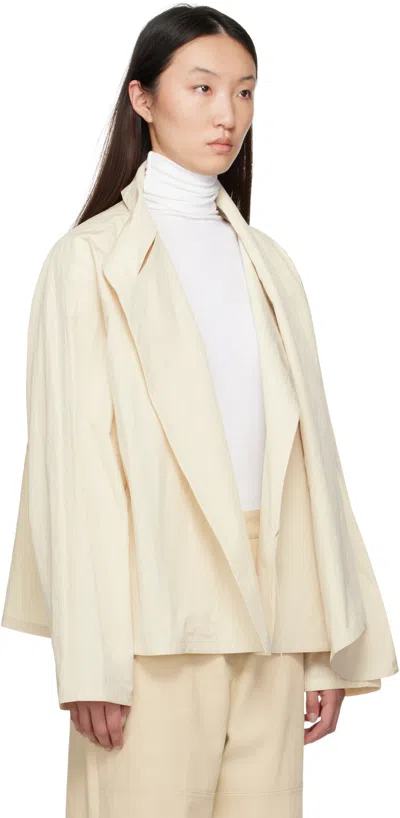 Le17septembre Beige Scarf Short Trench Jacket In Neutral