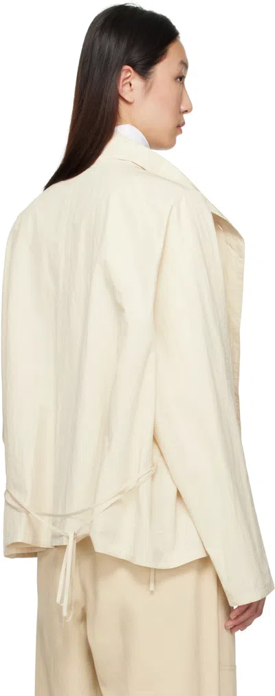Le17septembre Beige Scarf Short Trench Jacket In Neutral