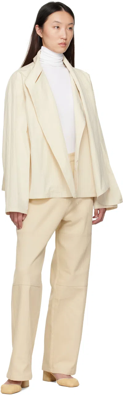 Le17septembre Beige Scarf Short Trench Jacket In Neutral