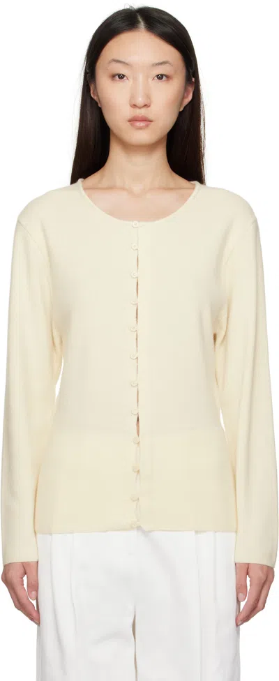 Le17septembre Off-white Button Down Cardigan