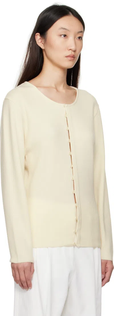 Le17septembre Off-white Button Down Cardigan