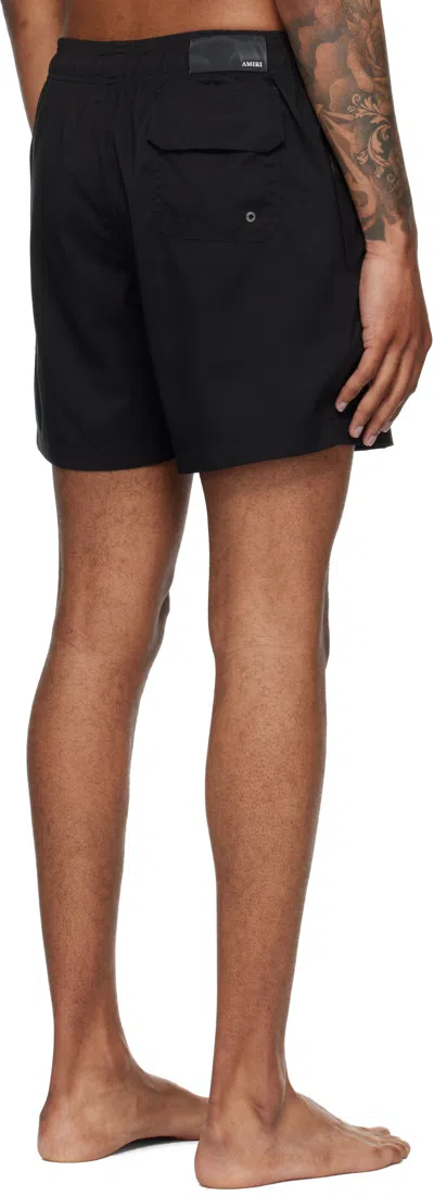 Amiri Logo Nylon Swim Shorts In Black
