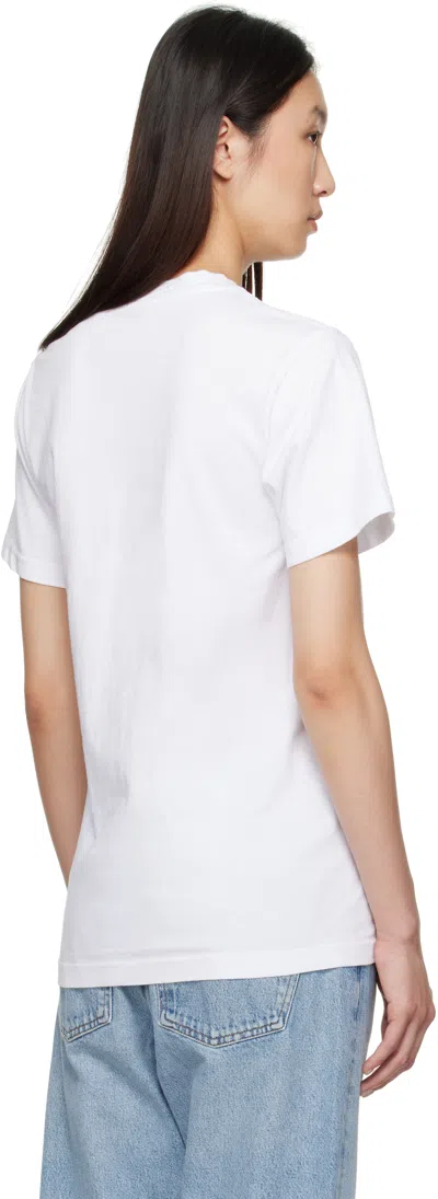 Sporty And Rich White H&w Crest T-shirt In White