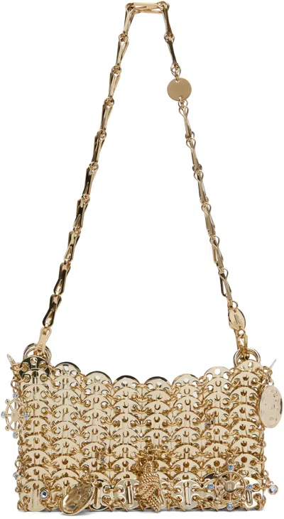 Rabanne Gold Charms & Crystals Bag
