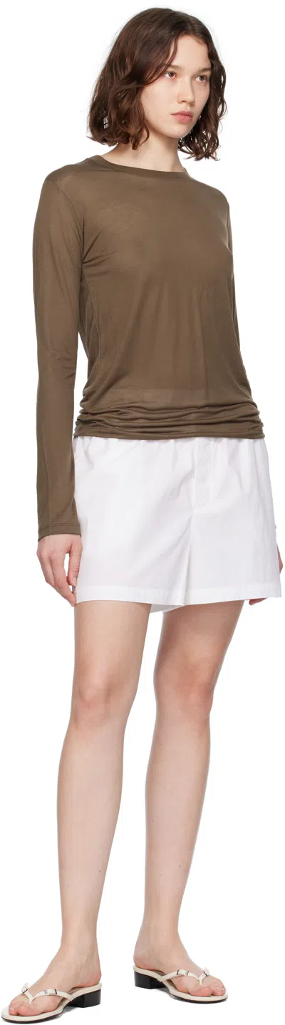 Baserange Brown Long Sleeve T-shirt In Brown