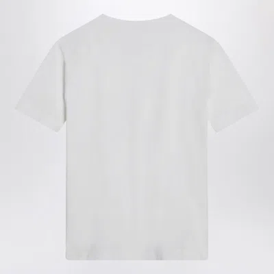Brunello Cucinelli White Cotton T-shirt With Shiny Pocket Women In White