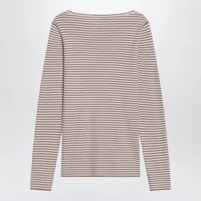 Brunello Cucinelli Sparkling Striped Sweater In And